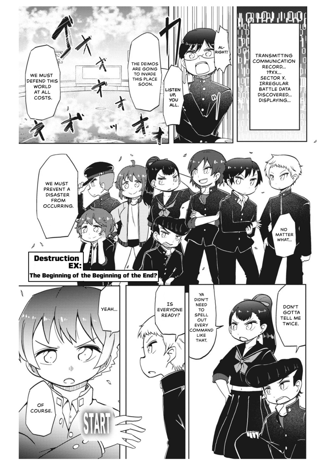 4-Panel 13 Sentinels: Aegis Rim This Is Sector X Chapter 10.5 page 1 - 