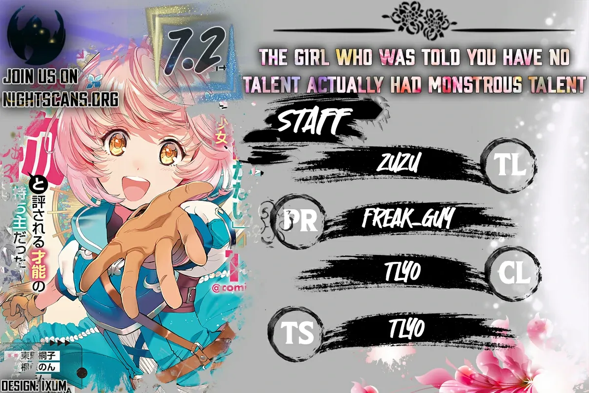 A Girl Who was Told "You Have No Talent" Turned Out to be a Talented Monster Chapter 7.2 page 1 - 