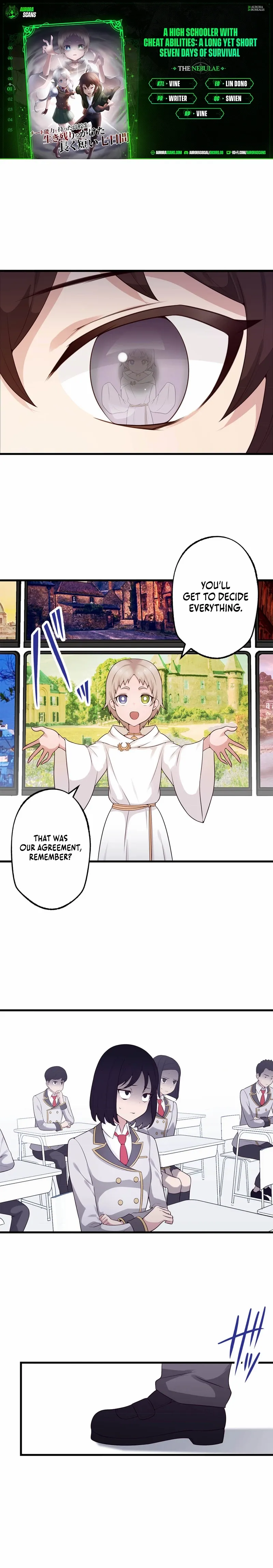 A High Schooler with Cheat Abilities: A Long Yet Short Seven Days of Survival Chapter 1 page 1 - 