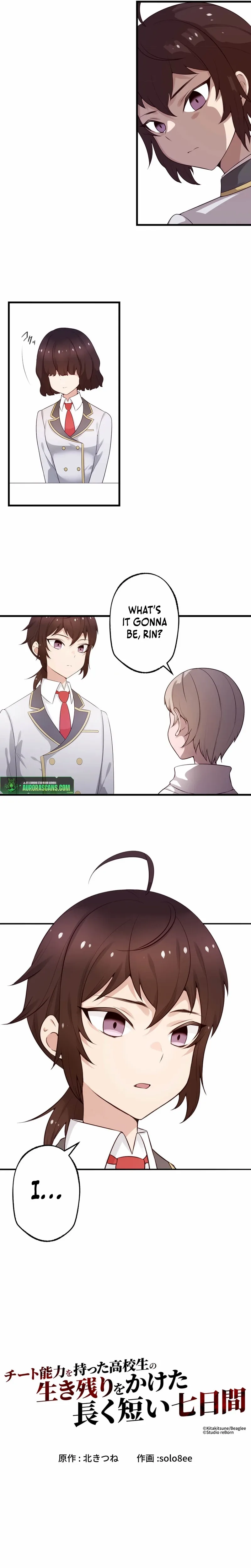 A High Schooler with Cheat Abilities: A Long Yet Short Seven Days of Survival Chapter 1 page 3 - 