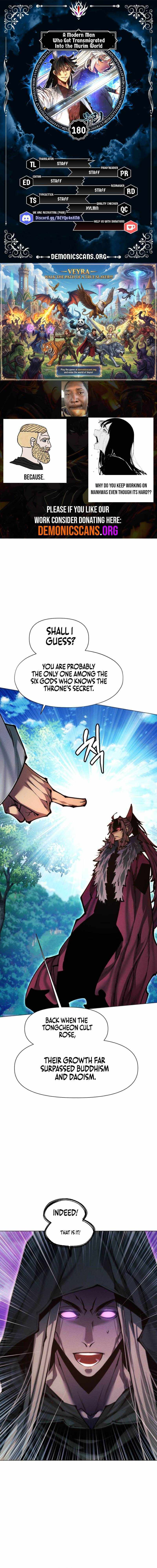 A Modern Man Who Got Transmigrated Into the Murim World Chapter 180 page 1 - 