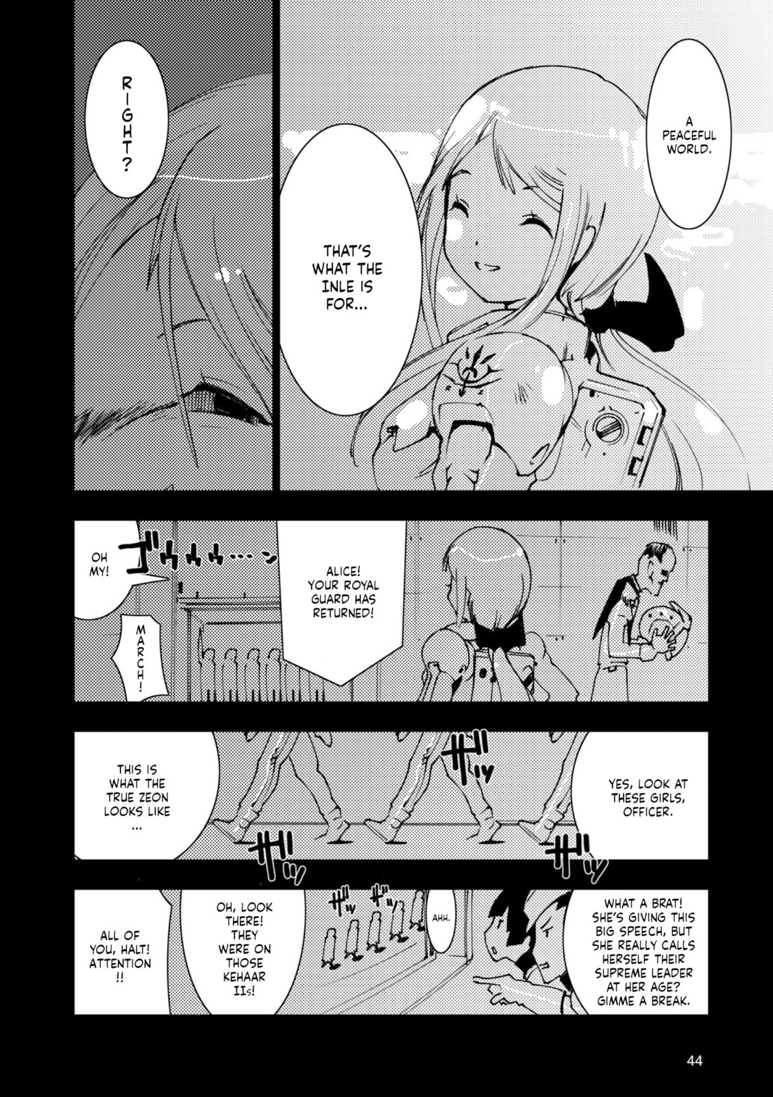 A.O.Z Re-Boot Gundam Inle - Kuro Usagi no Mita Yume Chapter 9 page 44 - 