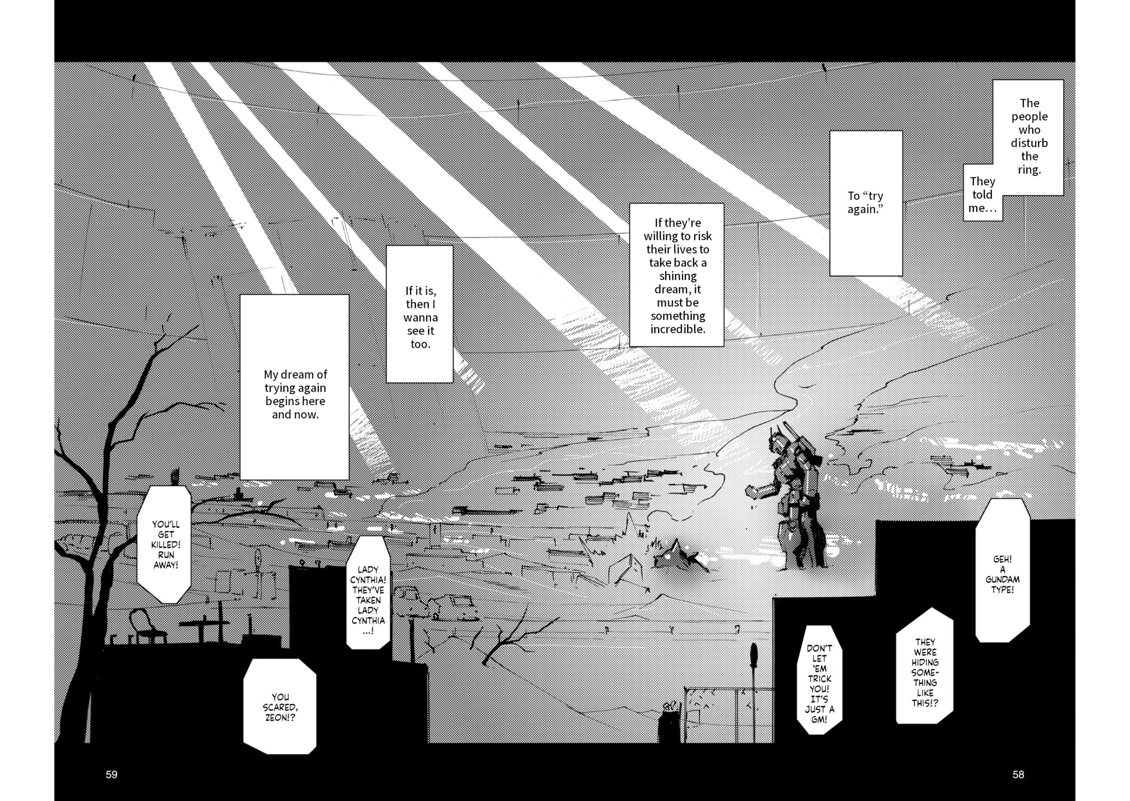 A.O.Z Re-Boot Gundam Inle - Kuro Usagi no Mita Yume Chapter 9 page 57 - 