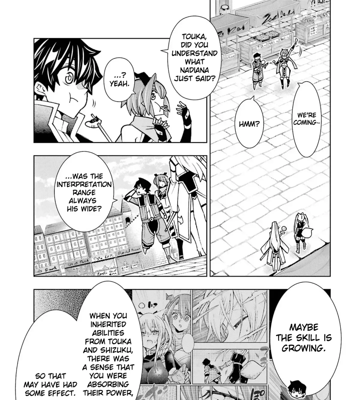 A perpetually F-rank, bottom-tier adventurer with the skill of "interpreter" teams up with the strongest, most beautiful girls of different races, blossoms his talent, and becomes unstoppable. Chapter 1.1 page 15 - 