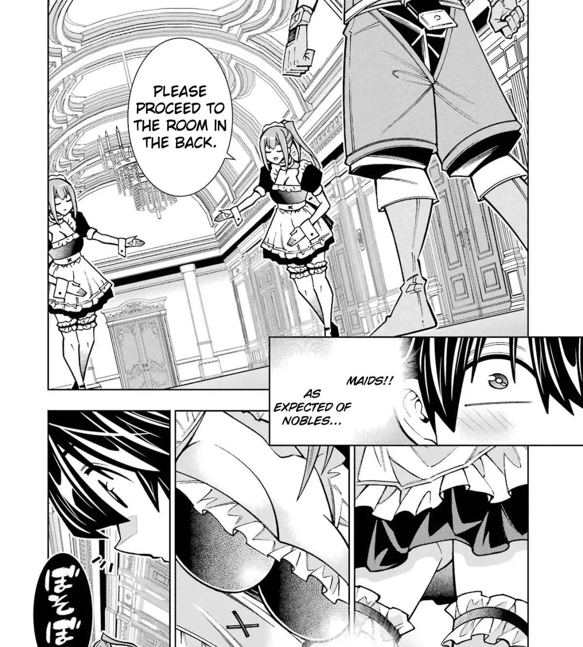 A perpetually F-rank, bottom-tier adventurer with the skill of "interpreter" teams up with the strongest, most beautiful girls of different races, blossoms his talent, and becomes unstoppable. Chapter 1.1 page 25 - 