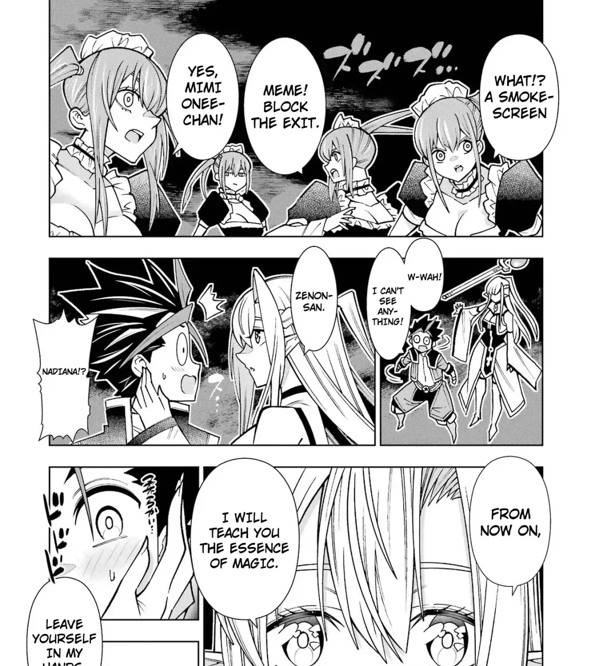A perpetually F-rank, bottom-tier adventurer with the skill of "interpreter" teams up with the strongest, most beautiful girls of different races, blossoms his talent, and becomes unstoppable. Chapter 1.1 page 67 - 