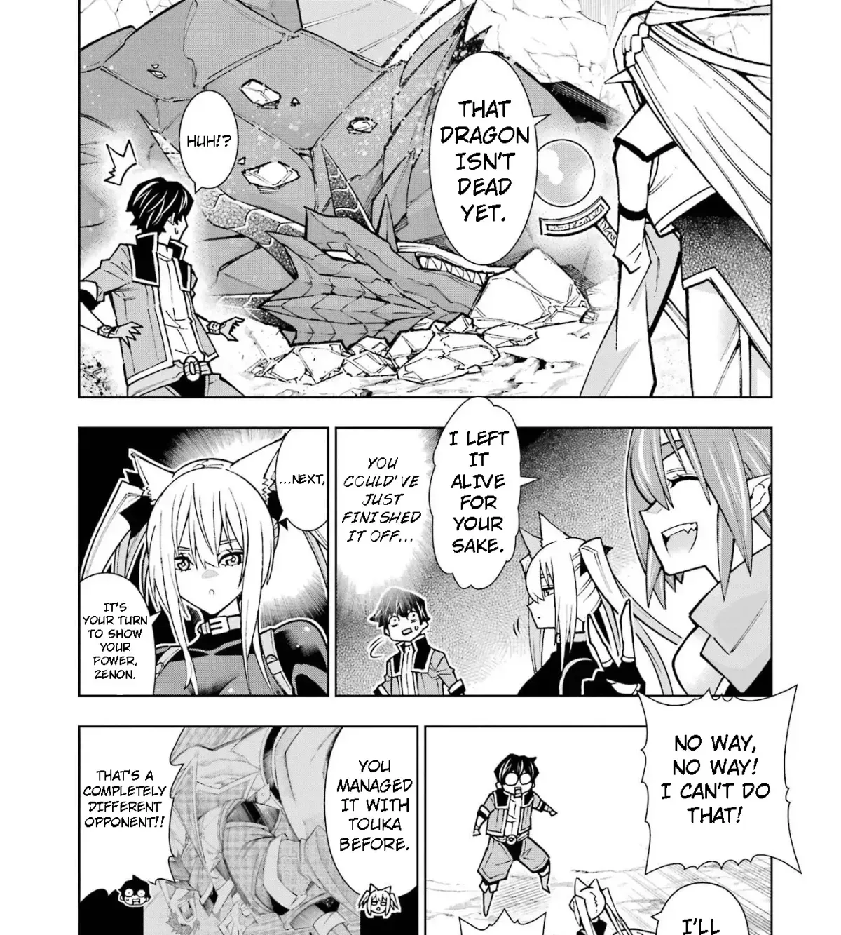 A perpetually F-rank, bottom-tier adventurer with the skill of "interpreter" teams up with the strongest, most beautiful girls of different races, blossoms his talent, and becomes unstoppable. Chapter 1.2 page 47 - 