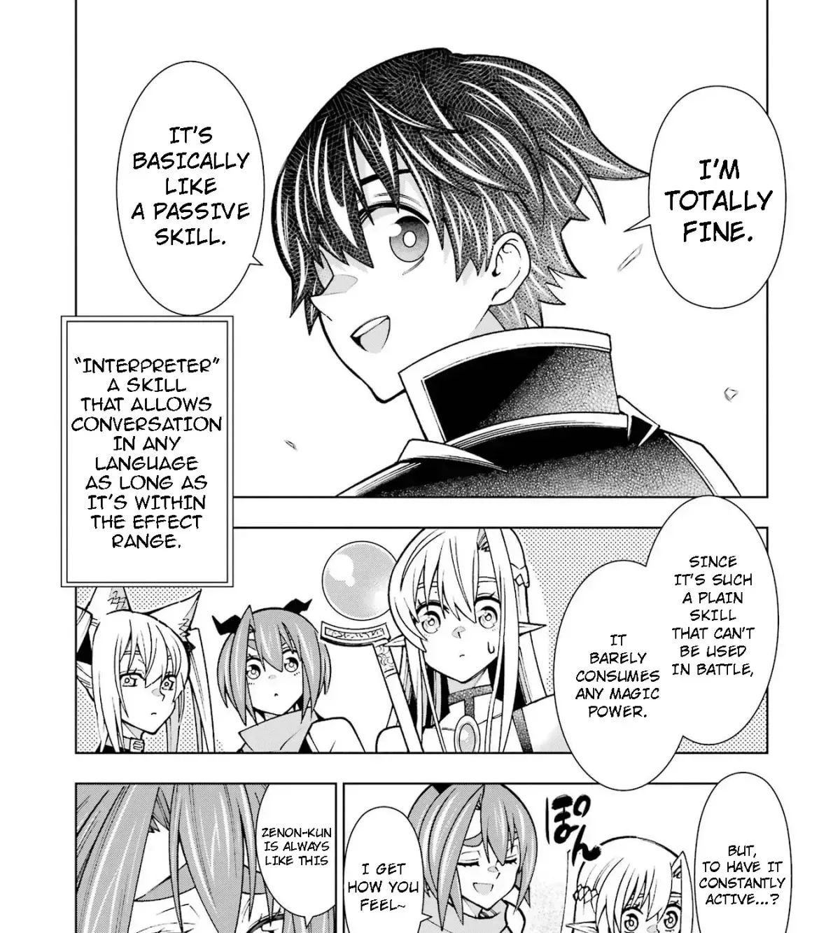 A perpetually F-rank, bottom-tier adventurer with the skill of "interpreter" teams up with the strongest, most beautiful girls of different races, blossoms his talent, and becomes unstoppable. Chapter 1.2 page 7 - 