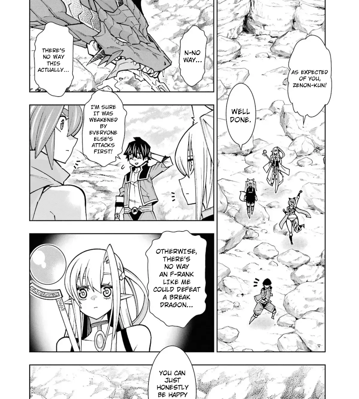 A perpetually F-rank, bottom-tier adventurer with the skill of "interpreter" teams up with the strongest, most beautiful girls of different races, blossoms his talent, and becomes unstoppable. Chapter 1.2 page 85 - 
