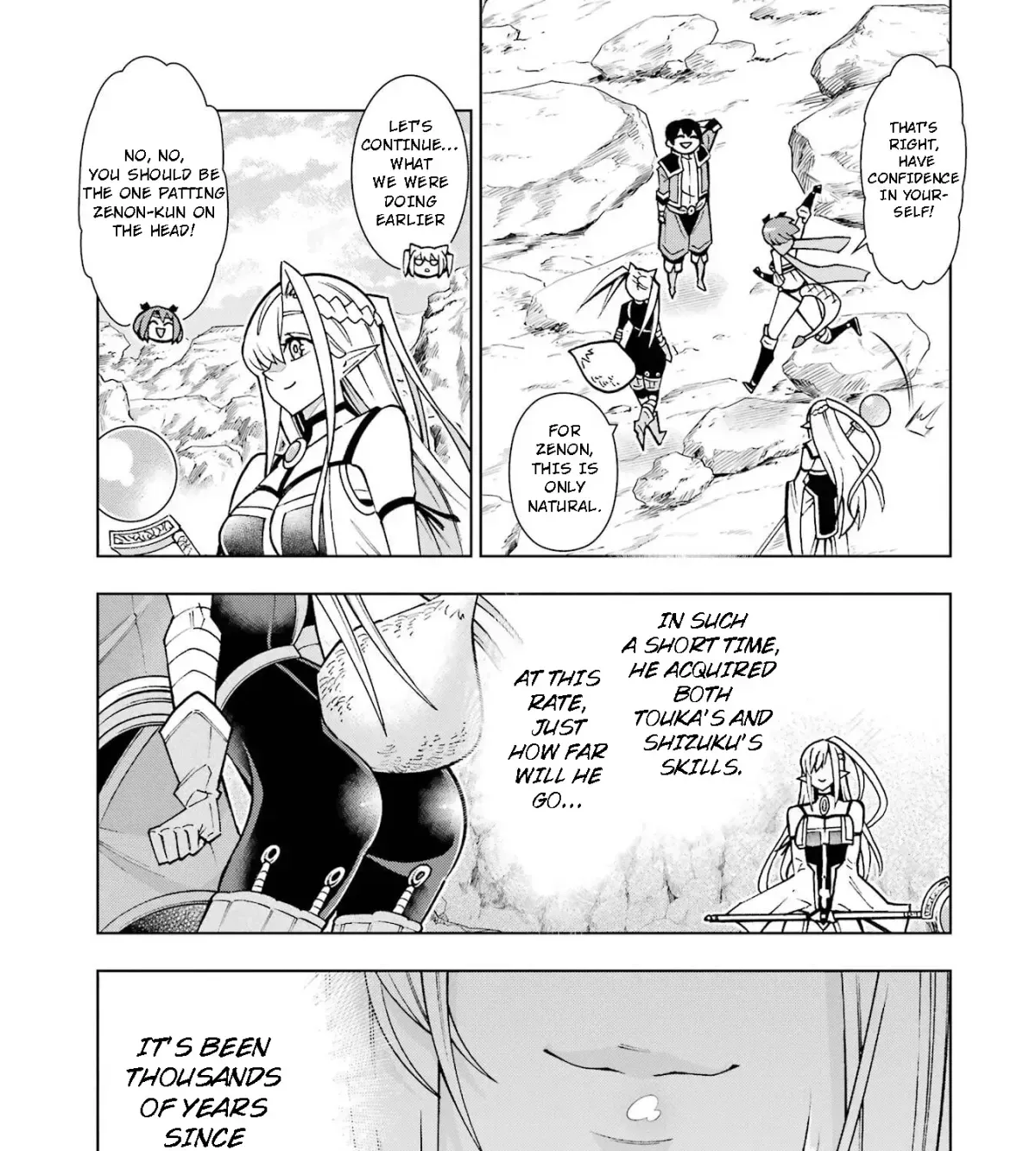 A perpetually F-rank, bottom-tier adventurer with the skill of "interpreter" teams up with the strongest, most beautiful girls of different races, blossoms his talent, and becomes unstoppable. Chapter 1.2 page 95 - 