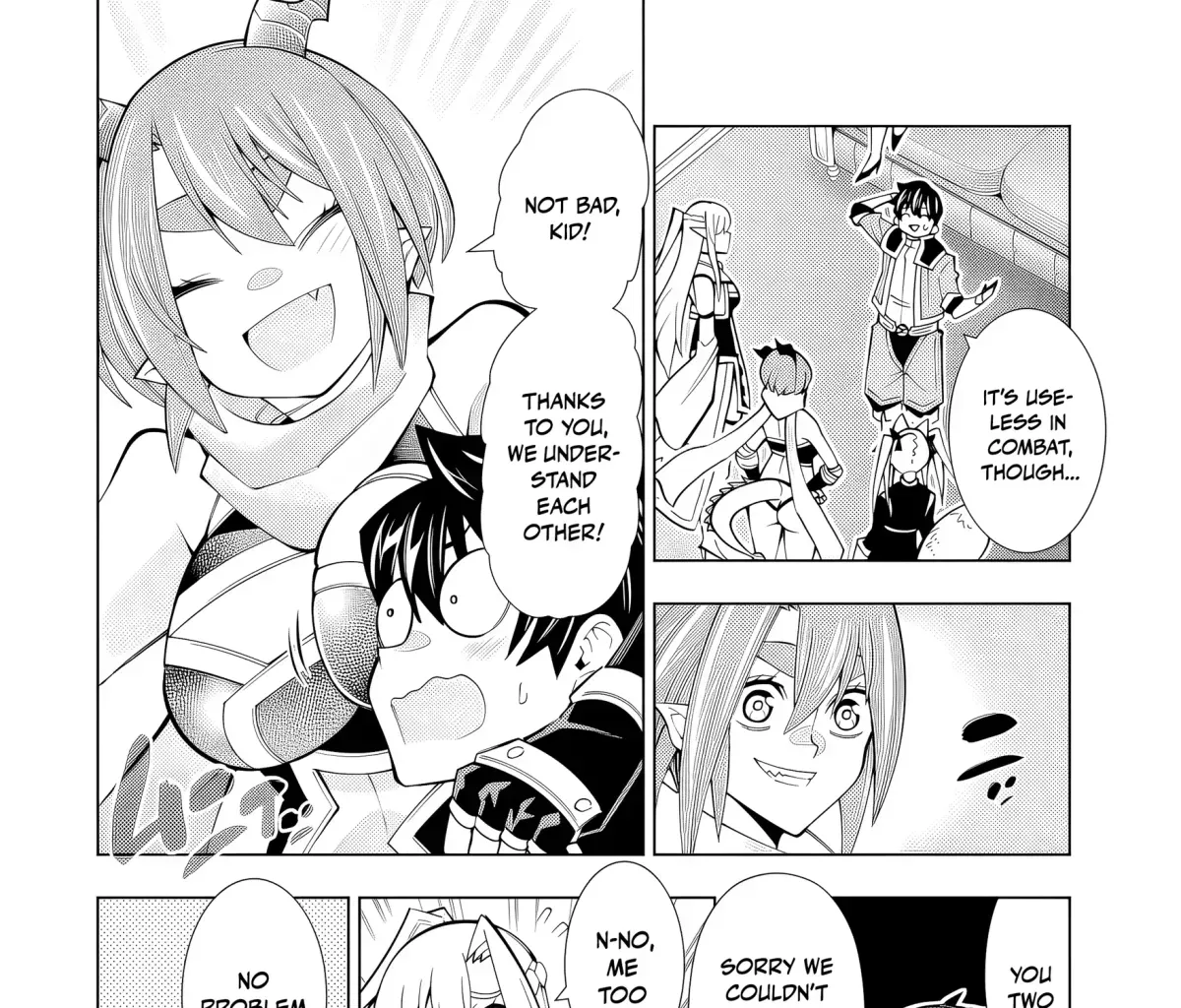 A perpetually F-rank, bottom-tier adventurer with the skill of "interpreter" teams up with the strongest, most beautiful girls of different races, blossoms his talent, and becomes unstoppable. Chapter 1.3 page 43 - 