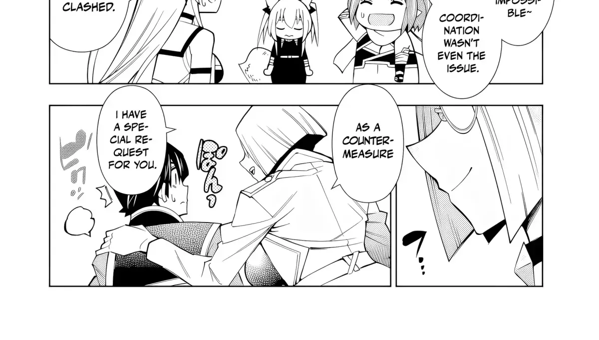 A perpetually F-rank, bottom-tier adventurer with the skill of "interpreter" teams up with the strongest, most beautiful girls of different races, blossoms his talent, and becomes unstoppable. Chapter 1.3 page 56 - 