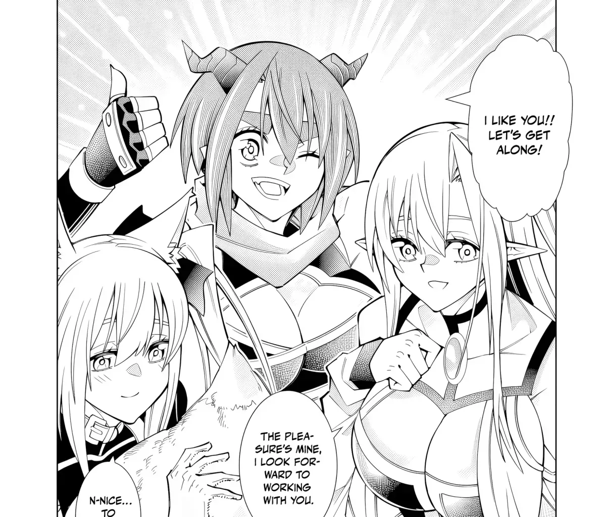 A perpetually F-rank, bottom-tier adventurer with the skill of "interpreter" teams up with the strongest, most beautiful girls of different races, blossoms his talent, and becomes unstoppable. Chapter 1.3 page 73 - 