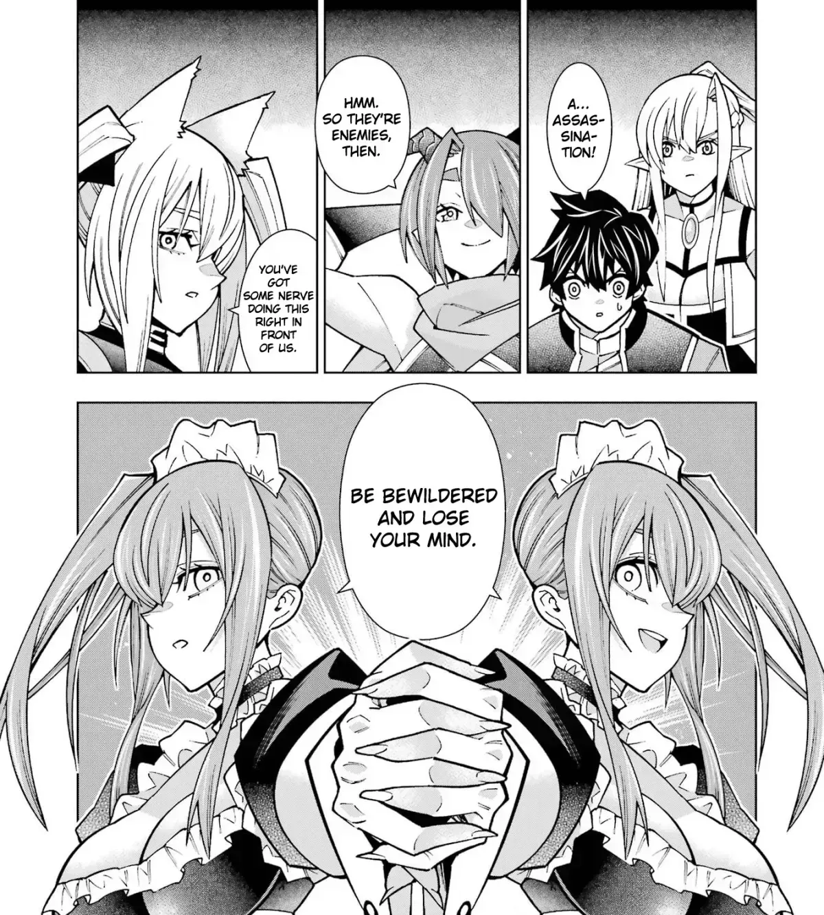 A perpetually F-rank, bottom-tier adventurer with the skill of "interpreter" teams up with the strongest, most beautiful girls of different races, blossoms his talent, and becomes unstoppable. Chapter 1.4 page 47 - 