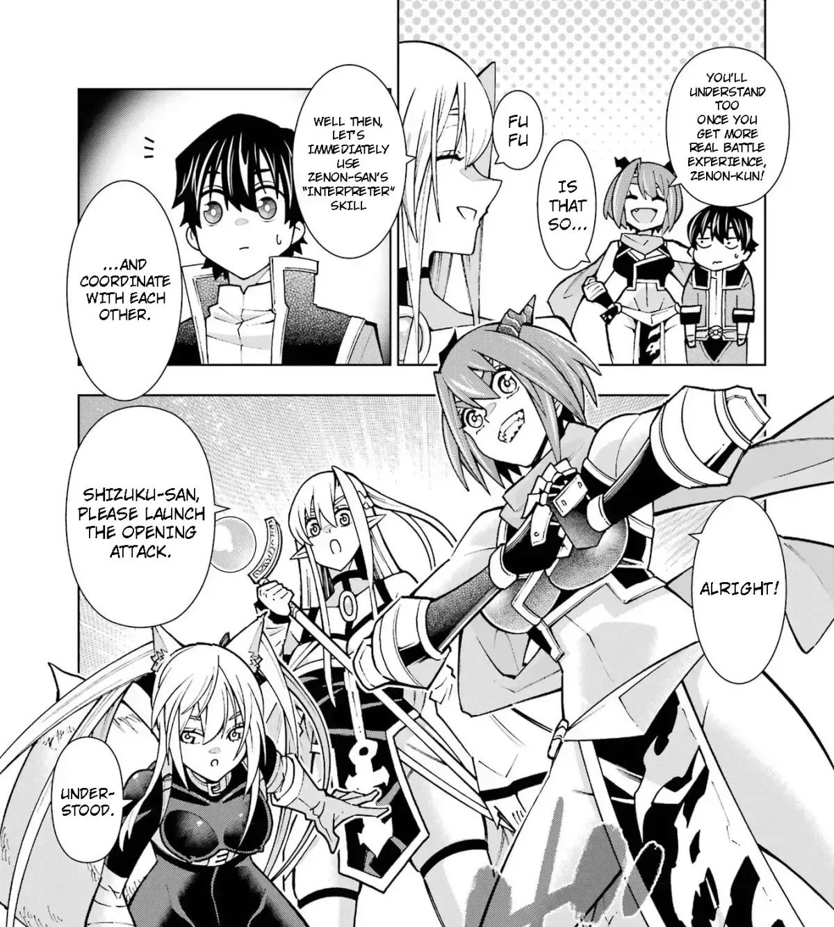 A perpetually F-rank, bottom-tier adventurer with the skill of "interpreter" teams up with the strongest, most beautiful girls of different races, blossoms his talent, and becomes unstoppable. Chapter 1.5 page 15 - 