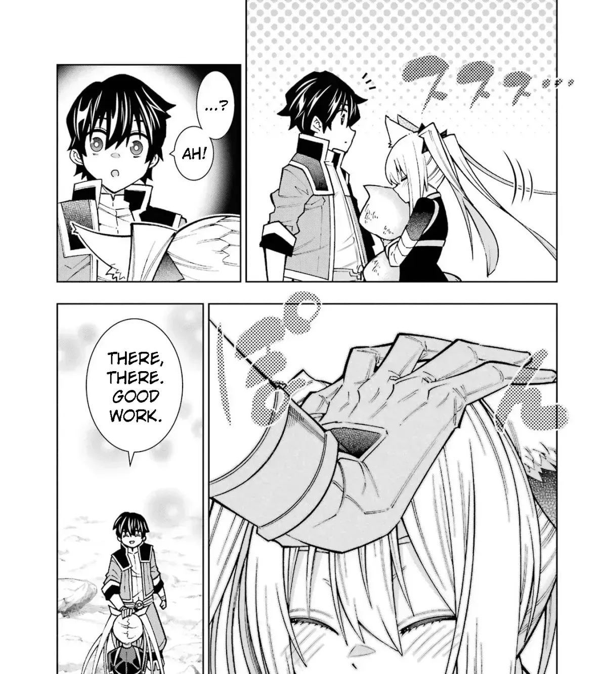 A perpetually F-rank, bottom-tier adventurer with the skill of "interpreter" teams up with the strongest, most beautiful girls of different races, blossoms his talent, and becomes unstoppable. Chapter 1.5 page 43 - 