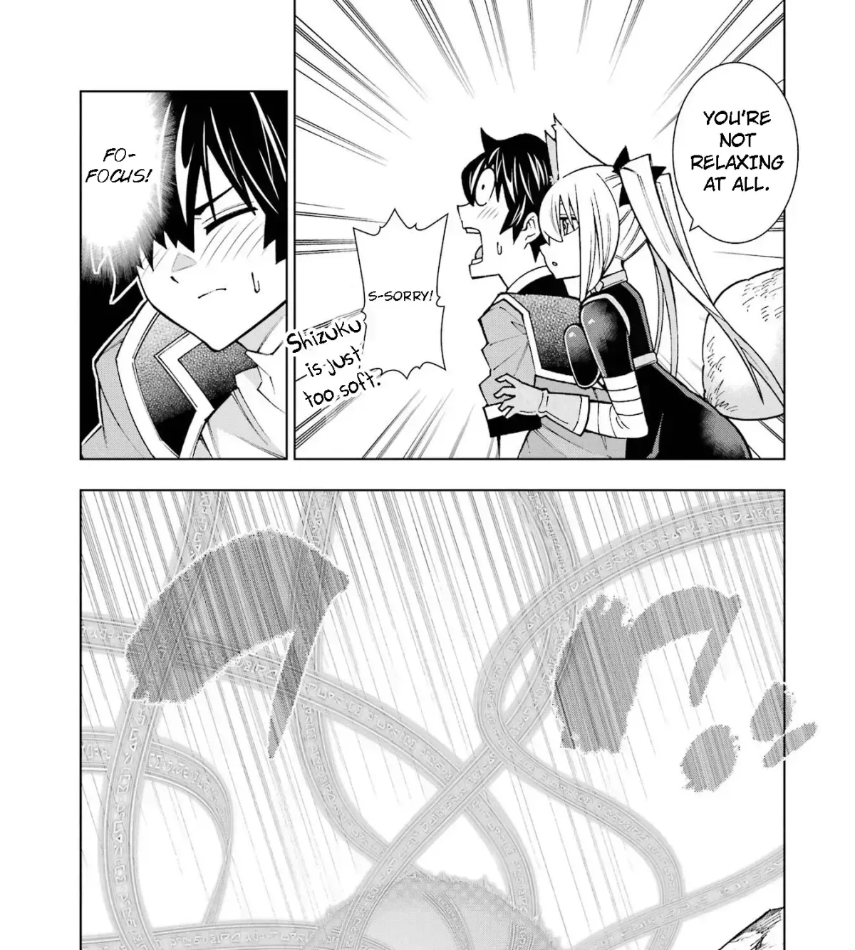 A perpetually F-rank, bottom-tier adventurer with the skill of "interpreter" teams up with the strongest, most beautiful girls of different races, blossoms his talent, and becomes unstoppable. Chapter 1.5 page 55 - 