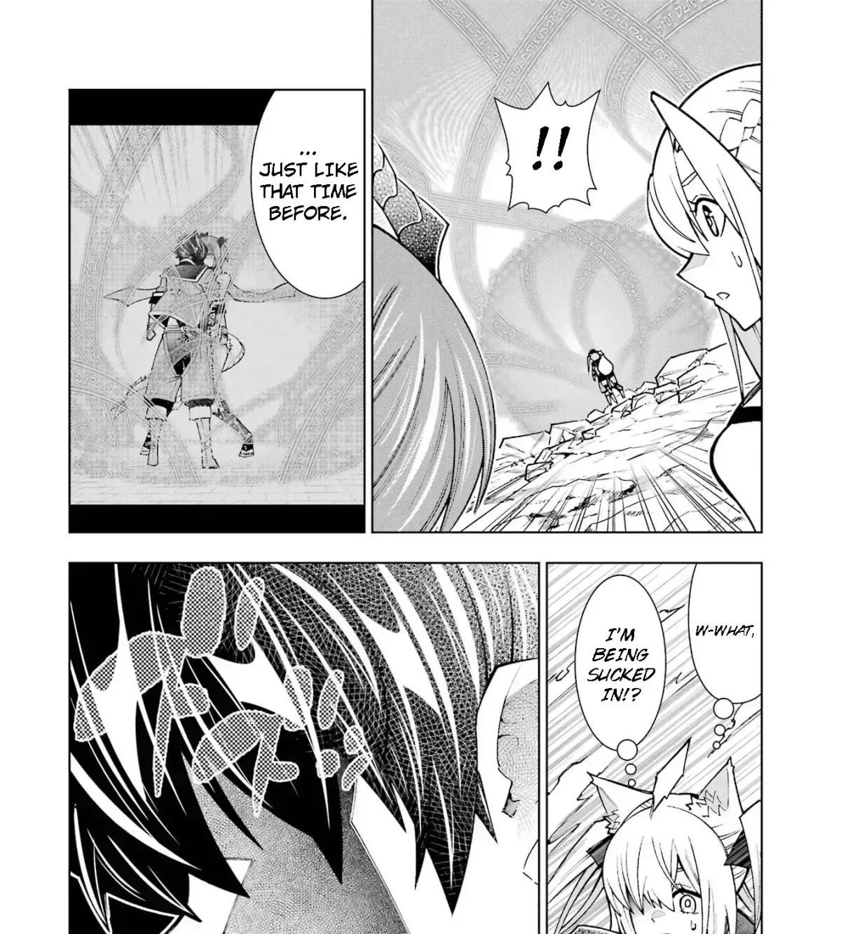 A perpetually F-rank, bottom-tier adventurer with the skill of "interpreter" teams up with the strongest, most beautiful girls of different races, blossoms his talent, and becomes unstoppable. Chapter 1.5 page 57 - 