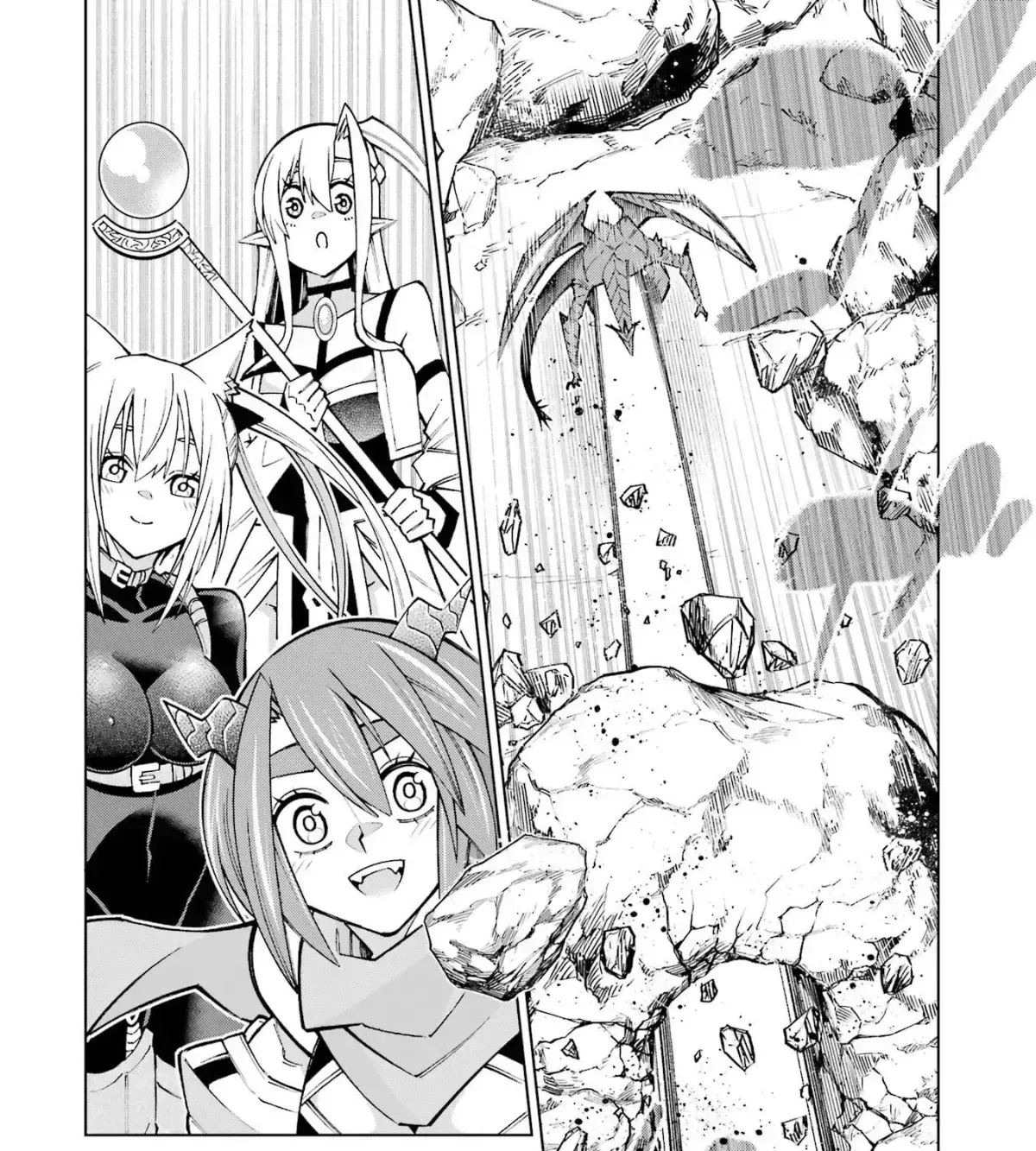 A perpetually F-rank, bottom-tier adventurer with the skill of "interpreter" teams up with the strongest, most beautiful girls of different races, blossoms his talent, and becomes unstoppable. Chapter 1.5 page 81 - 