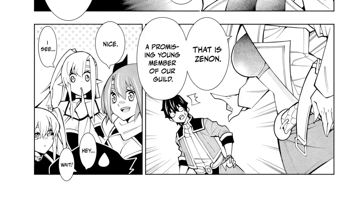 A perpetually F-rank, bottom-tier adventurer with the skill of "interpreter" teams up with the strongest, most beautiful girls of different races, blossoms his talent, and becomes unstoppable. Chapter 1.6 page 46 - 