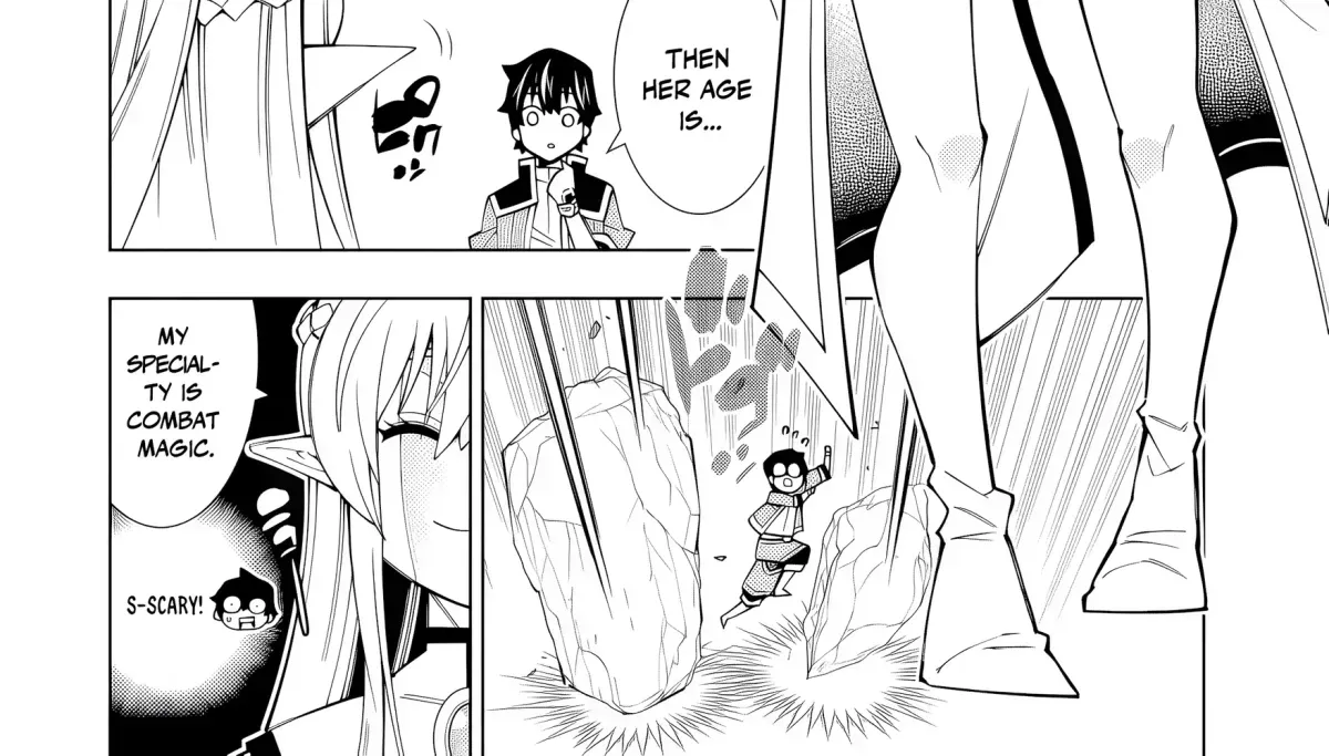 A perpetually F-rank, bottom-tier adventurer with the skill of "interpreter" teams up with the strongest, most beautiful girls of different races, blossoms his talent, and becomes unstoppable. Chapter 1.6 page 48 - 