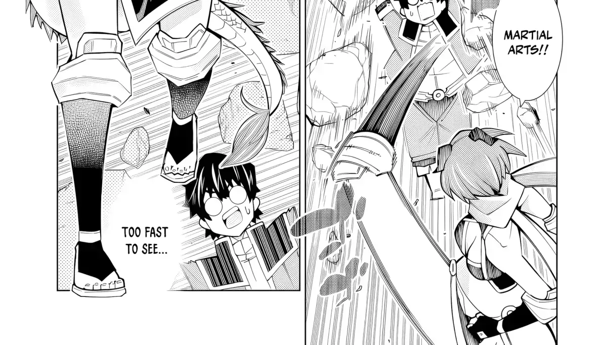 A perpetually F-rank, bottom-tier adventurer with the skill of "interpreter" teams up with the strongest, most beautiful girls of different races, blossoms his talent, and becomes unstoppable. Chapter 1.6 page 50 - 