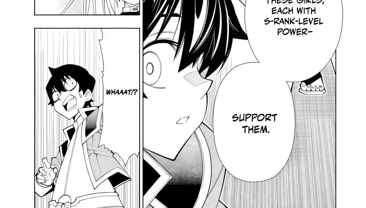 A perpetually F-rank, bottom-tier adventurer with the skill of "interpreter" teams up with the strongest, most beautiful girls of different races, blossoms his talent, and becomes unstoppable. Chapter 1.6 page 58 - 