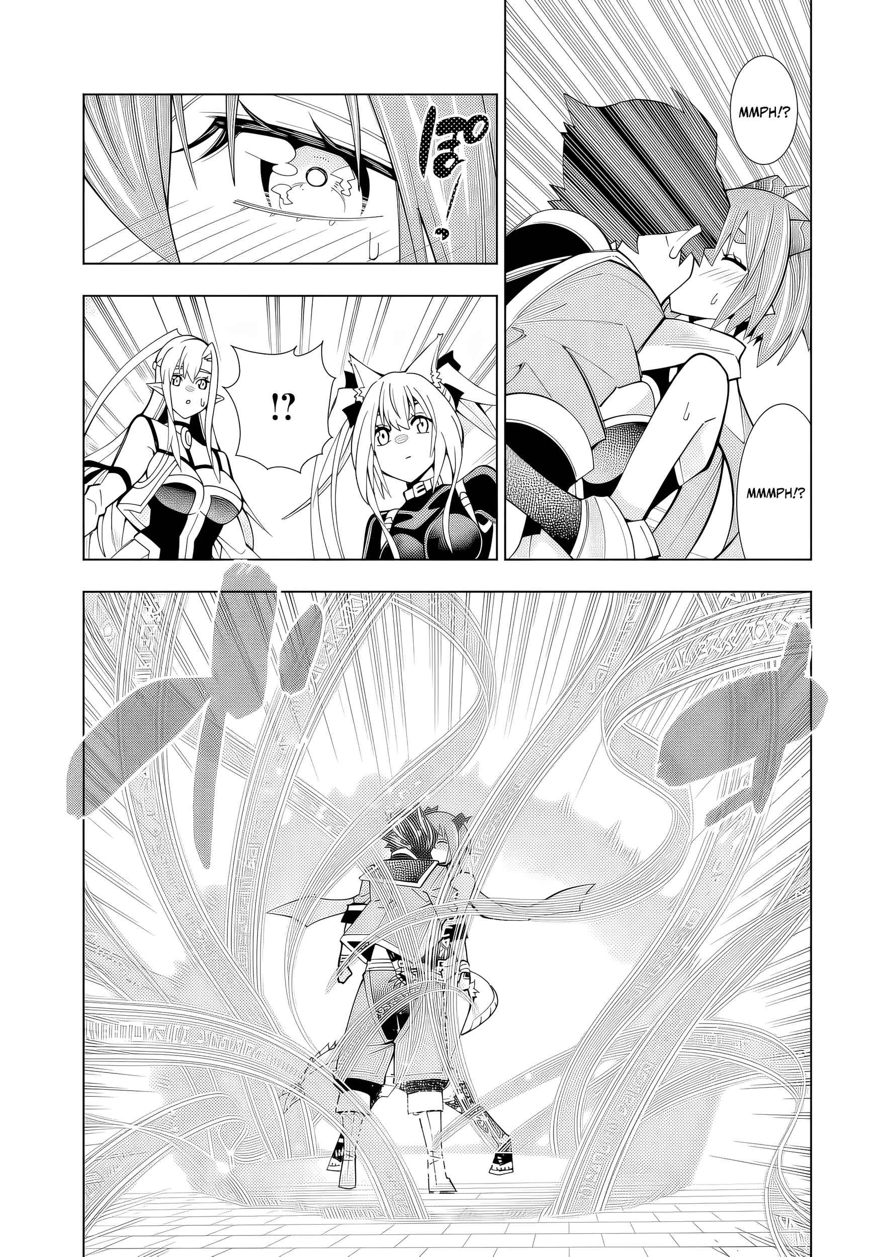 A perpetually F-rank, bottom-tier adventurer with the skill of "interpreter" teams up with the strongest, most beautiful girls of different races, blossoms his talent, and becomes unstoppable. Chapter 1 page 45 - 