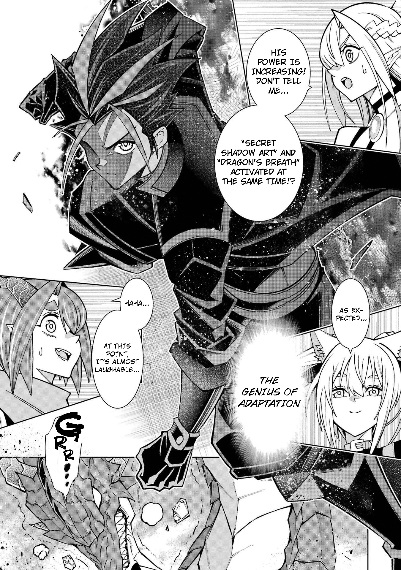 A perpetually F-rank, bottom-tier adventurer with the skill of "interpreter" teams up with the strongest, most beautiful girls of different races, blossoms his talent, and becomes unstoppable. Chapter 2 page 34 - 