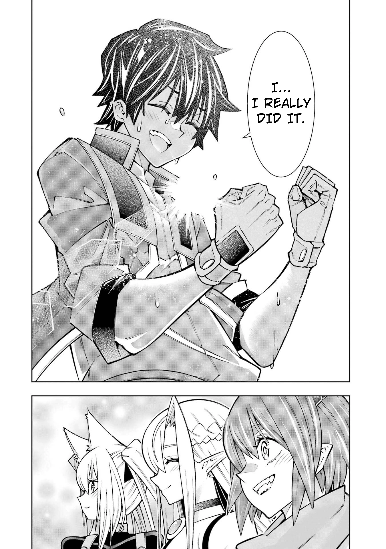 A perpetually F-rank, bottom-tier adventurer with the skill of "interpreter" teams up with the strongest, most beautiful girls of different races, blossoms his talent, and becomes unstoppable. Chapter 2 page 47 - 