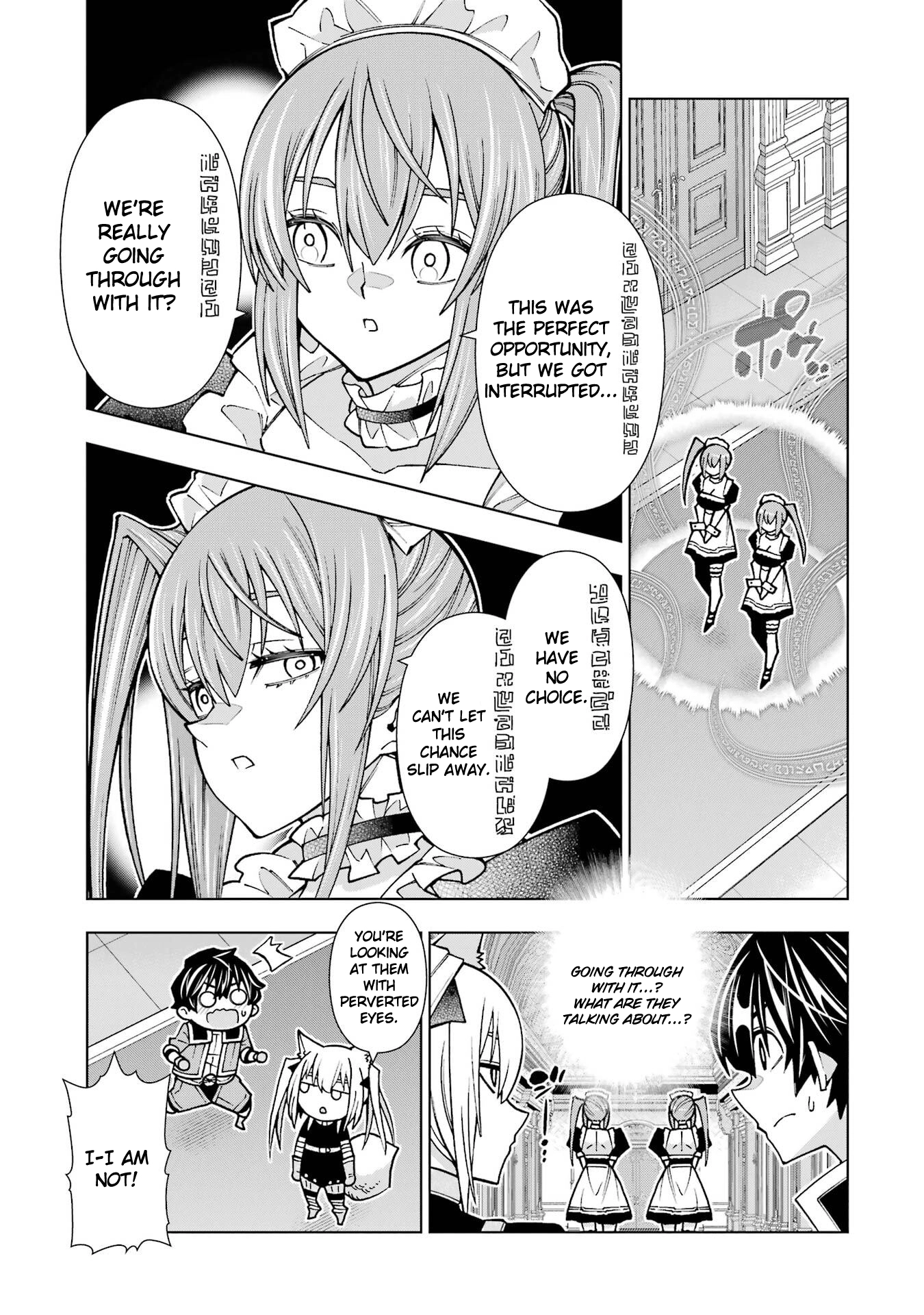 A perpetually F-rank, bottom-tier adventurer with the skill of "interpreter" teams up with the strongest, most beautiful girls of different races, blossoms his talent, and becomes unstoppable. Chapter 3 page 14 - 