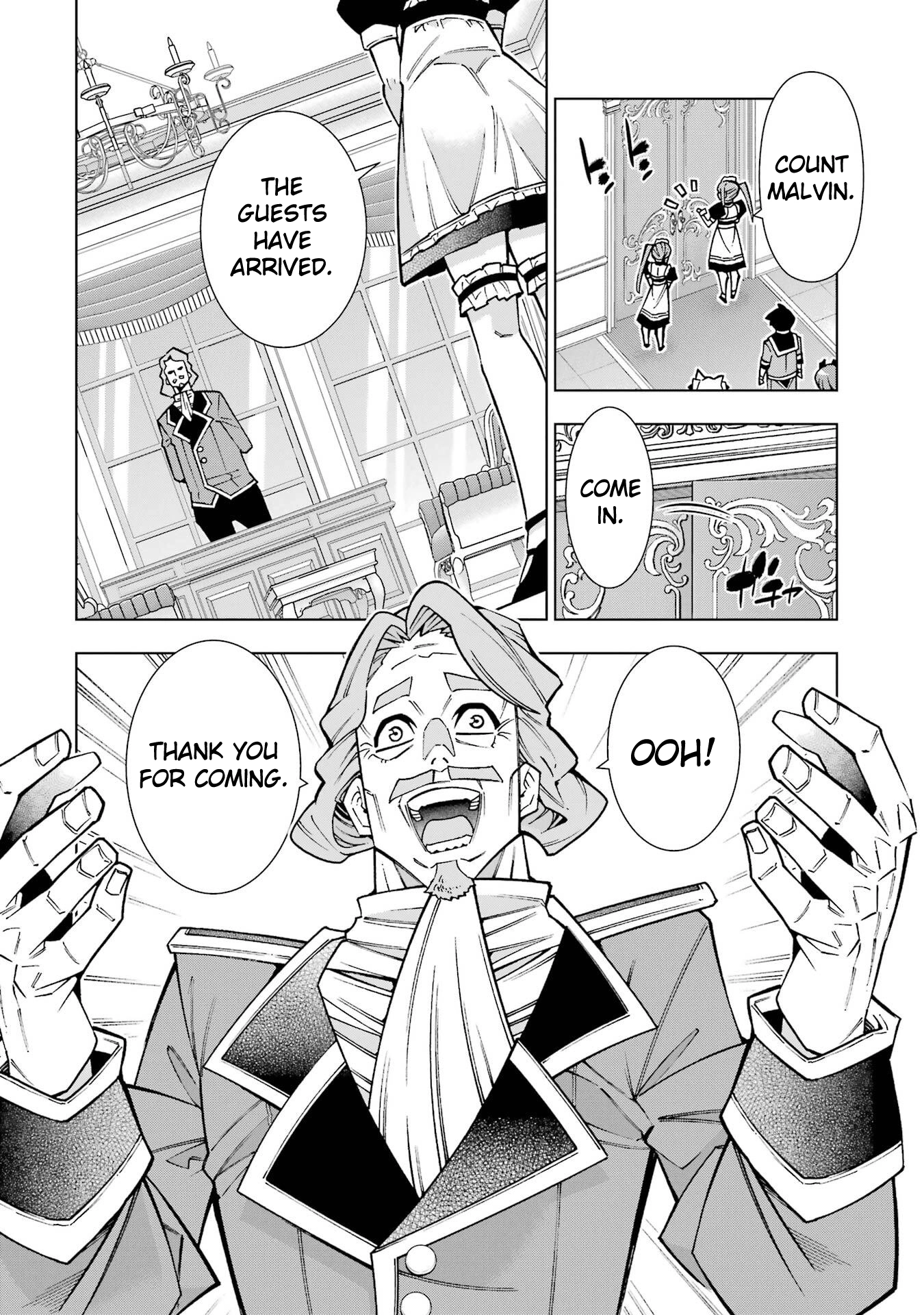 A perpetually F-rank, bottom-tier adventurer with the skill of "interpreter" teams up with the strongest, most beautiful girls of different races, blossoms his talent, and becomes unstoppable. Chapter 3 page 15 - 