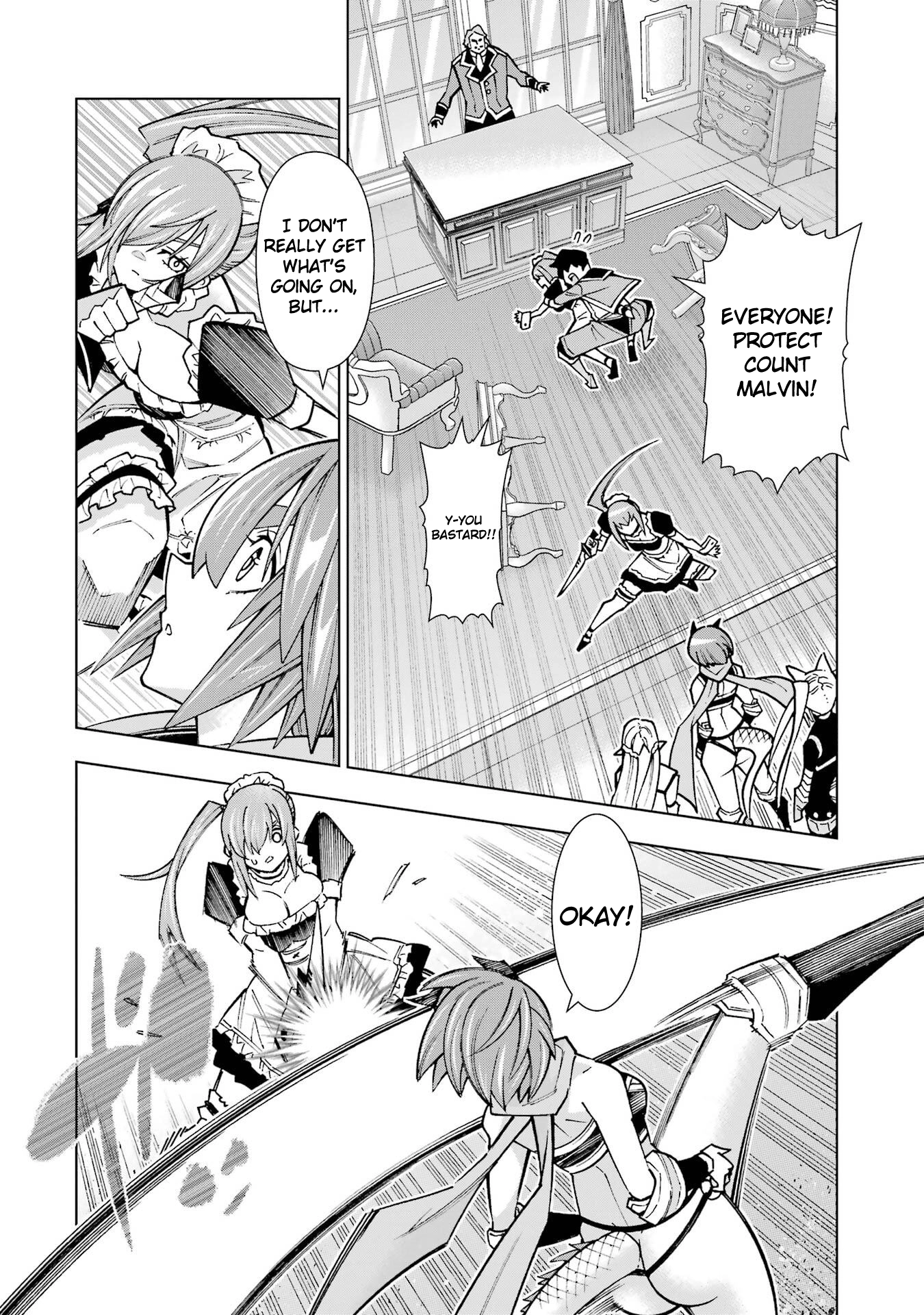 A perpetually F-rank, bottom-tier adventurer with the skill of "interpreter" teams up with the strongest, most beautiful girls of different races, blossoms his talent, and becomes unstoppable. Chapter 3 page 19 - 