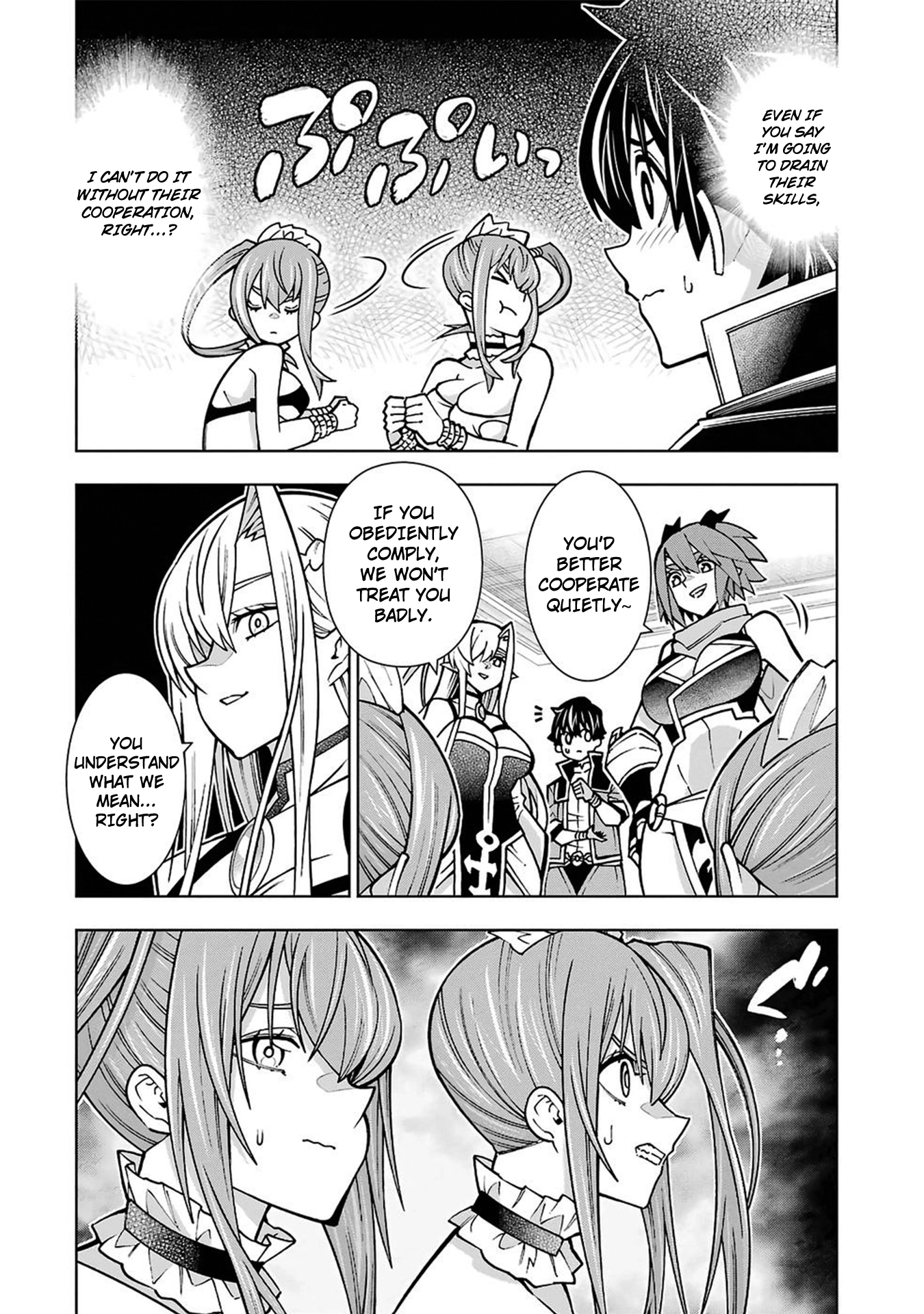 A perpetually F-rank, bottom-tier adventurer with the skill of "interpreter" teams up with the strongest, most beautiful girls of different races, blossoms his talent, and becomes unstoppable. Chapter 4 page 3 - 
