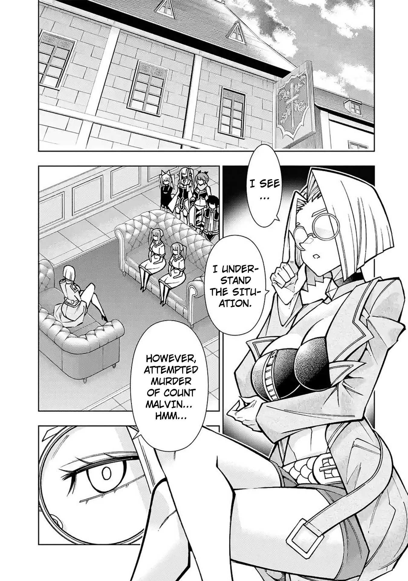 A perpetually F-rank, bottom-tier adventurer with the skill of "interpreter" teams up with the strongest, most beautiful girls of different races, blossoms his talent, and becomes unstoppable. Chapter 4 page 22 - 