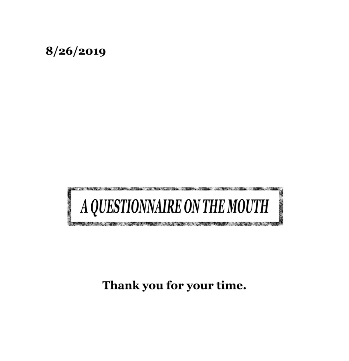 A Questionnaire on the Mouth Chapter 1 page 5 - 