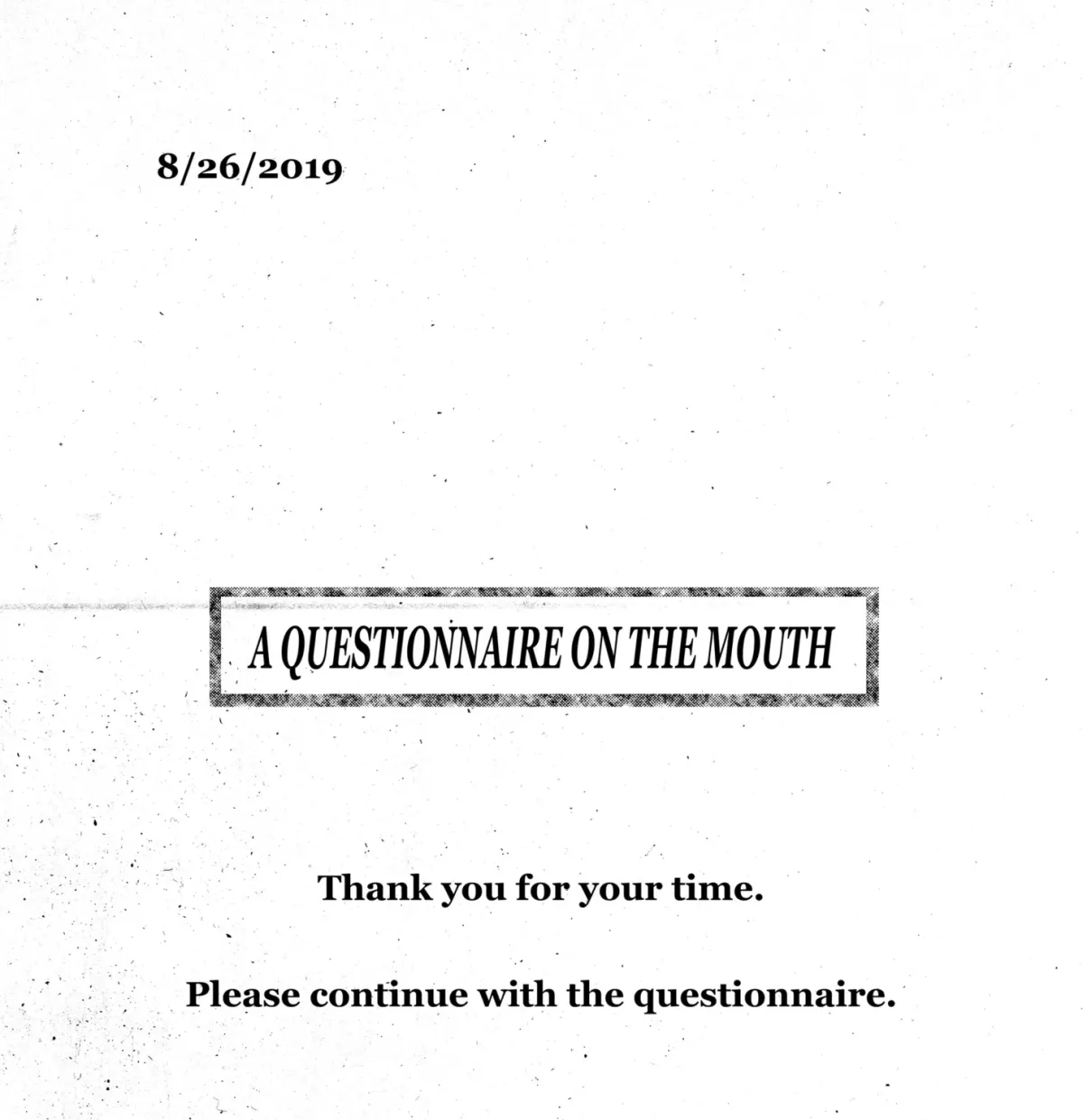 A Questionnaire on the Mouth Chapter 1 page 49 - 