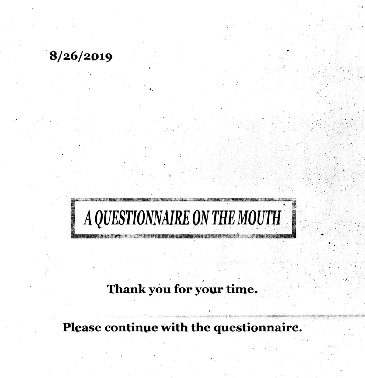 A Questionnaire on the Mouth Chapter 1 page 97 - 