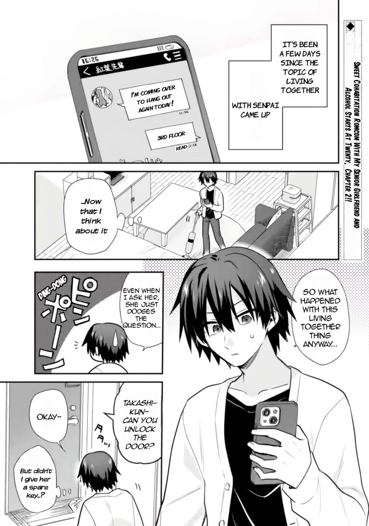 A Sweet Romcom About Living with Alcohol And My Senior Girlfriend Starts at Age Twenty Chapter 2 page 2 - 