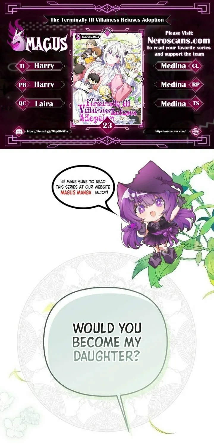 A Terminally Ill Villainess Refuses to Be Adopted Chapter 23 page 1 - 
