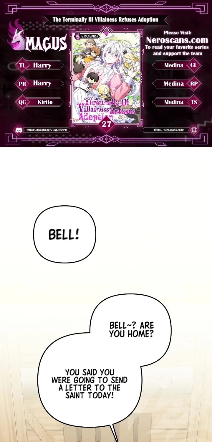 A Terminally Ill Villainess Refuses to Be Adopted Chapter 27 page 1 - 