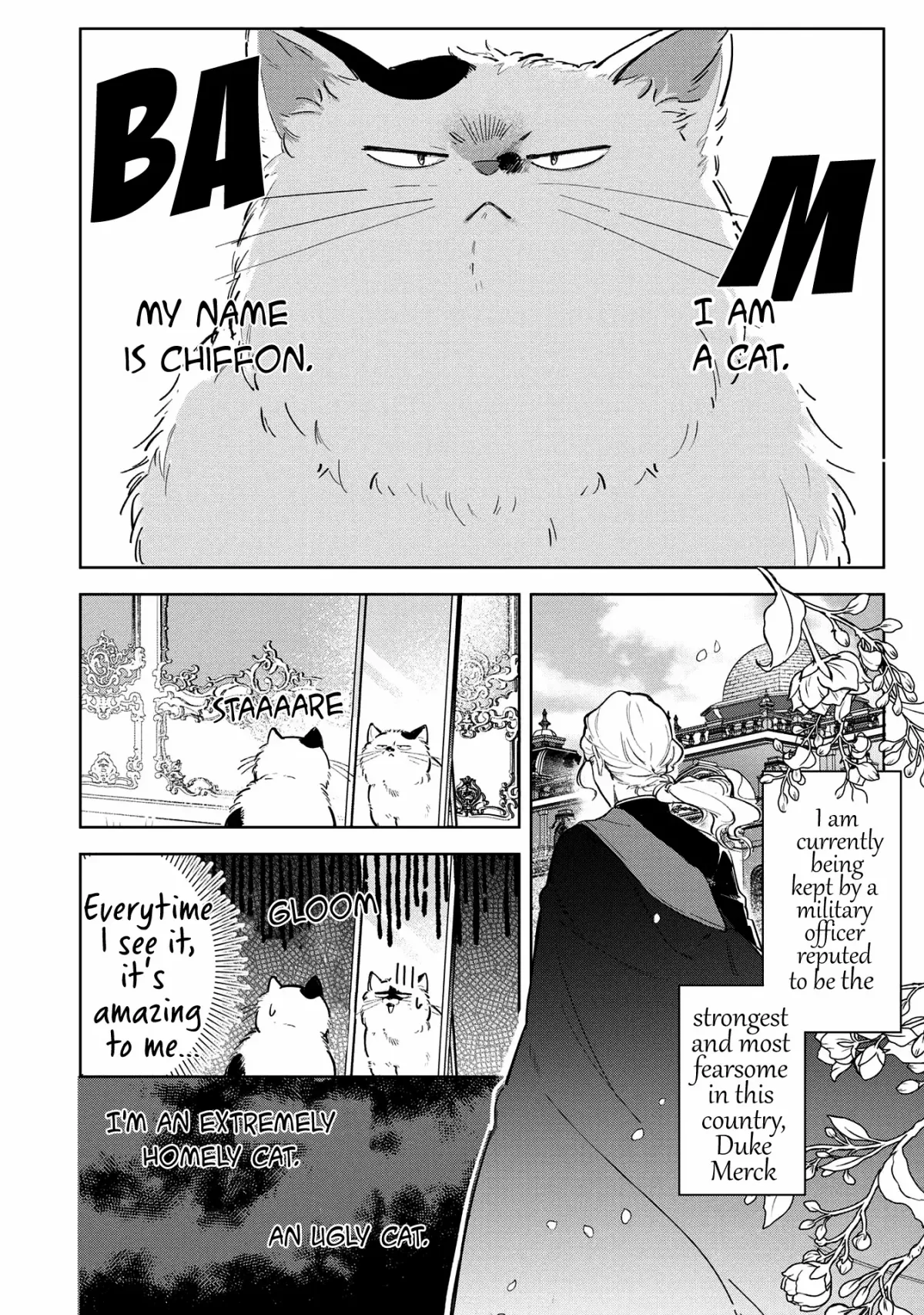 A Timid Lady was Turned into an Ugly Cat, but on the Verge of Fainting is  Picked up by the Most Fearsome Military Duke Chapter 1 page 7 - 