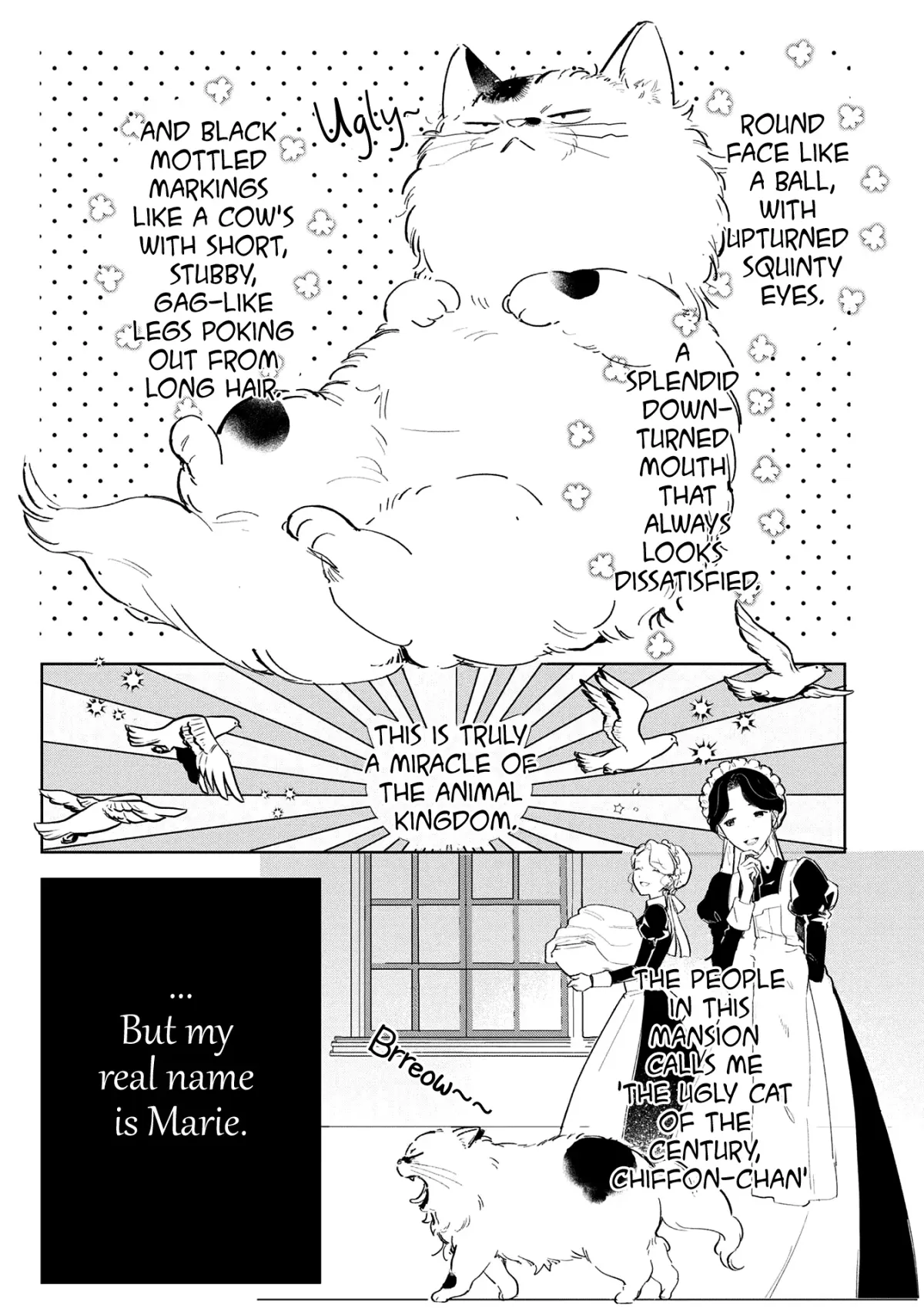 A Timid Lady was Turned into an Ugly Cat, but on the Verge of Fainting is  Picked up by the Most Fearsome Military Duke Chapter 1 page 8 - 