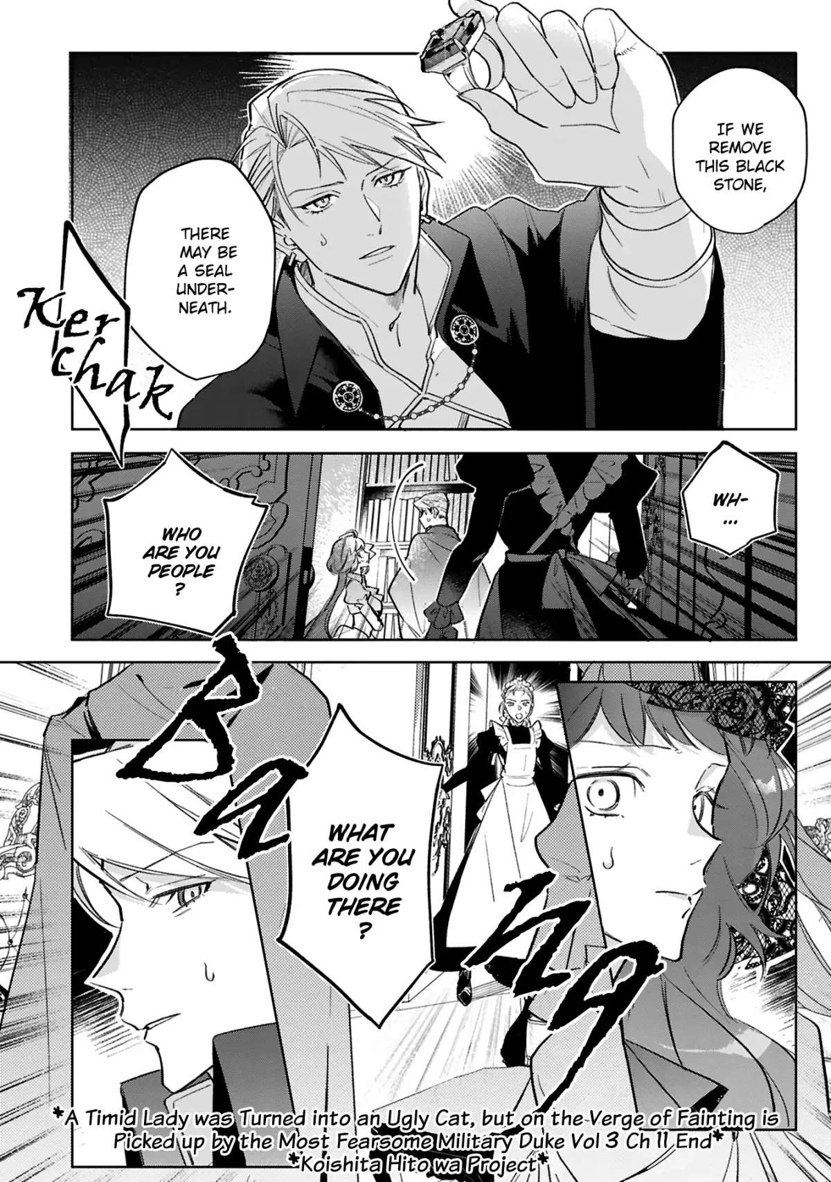 A Timid Lady was Turned into an Ugly Cat, but on the Verge of Fainting is  Picked up by the Most Fearsome Military Duke Chapter 11 page 38 - 