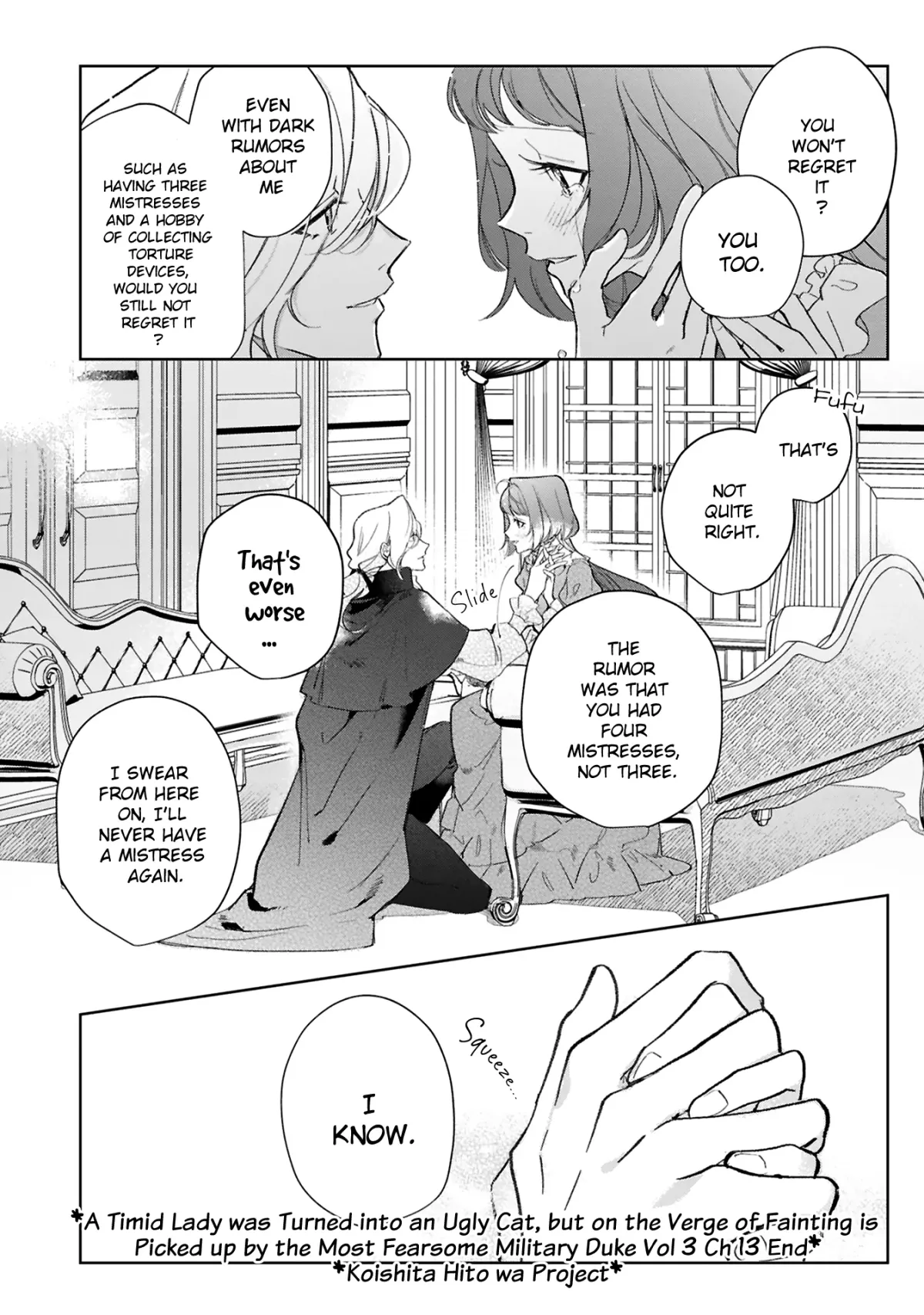 A Timid Lady was Turned into an Ugly Cat, but on the Verge of Fainting is  Picked up by the Most Fearsome Military Duke Chapter 13 page 36 - 