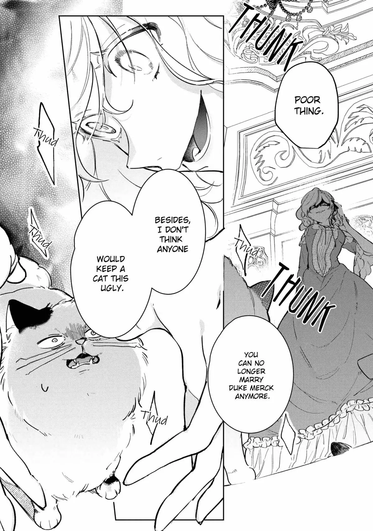 A Timid Lady was Turned into an Ugly Cat, but on the Verge of Fainting is  Picked up by the Most Fearsome Military Duke Chapter 3 page 14 - 