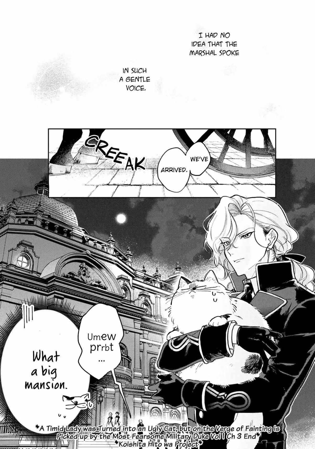 A Timid Lady was Turned into an Ugly Cat, but on the Verge of Fainting is  Picked up by the Most Fearsome Military Duke Chapter 3 page 31 - 
