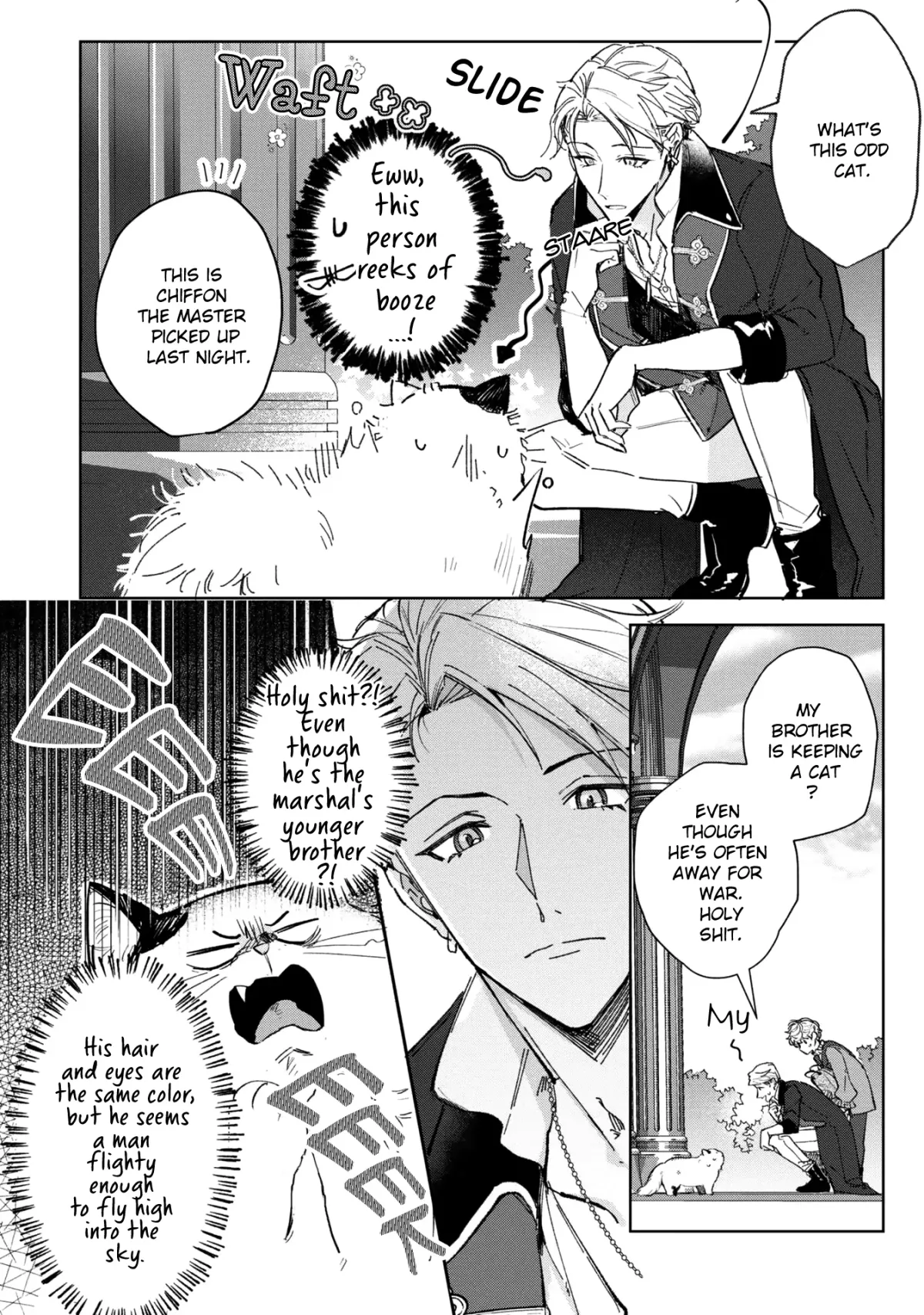 A Timid Lady was Turned into an Ugly Cat, but on the Verge of Fainting is  Picked up by the Most Fearsome Military Duke Chapter 4 page 28 - 
