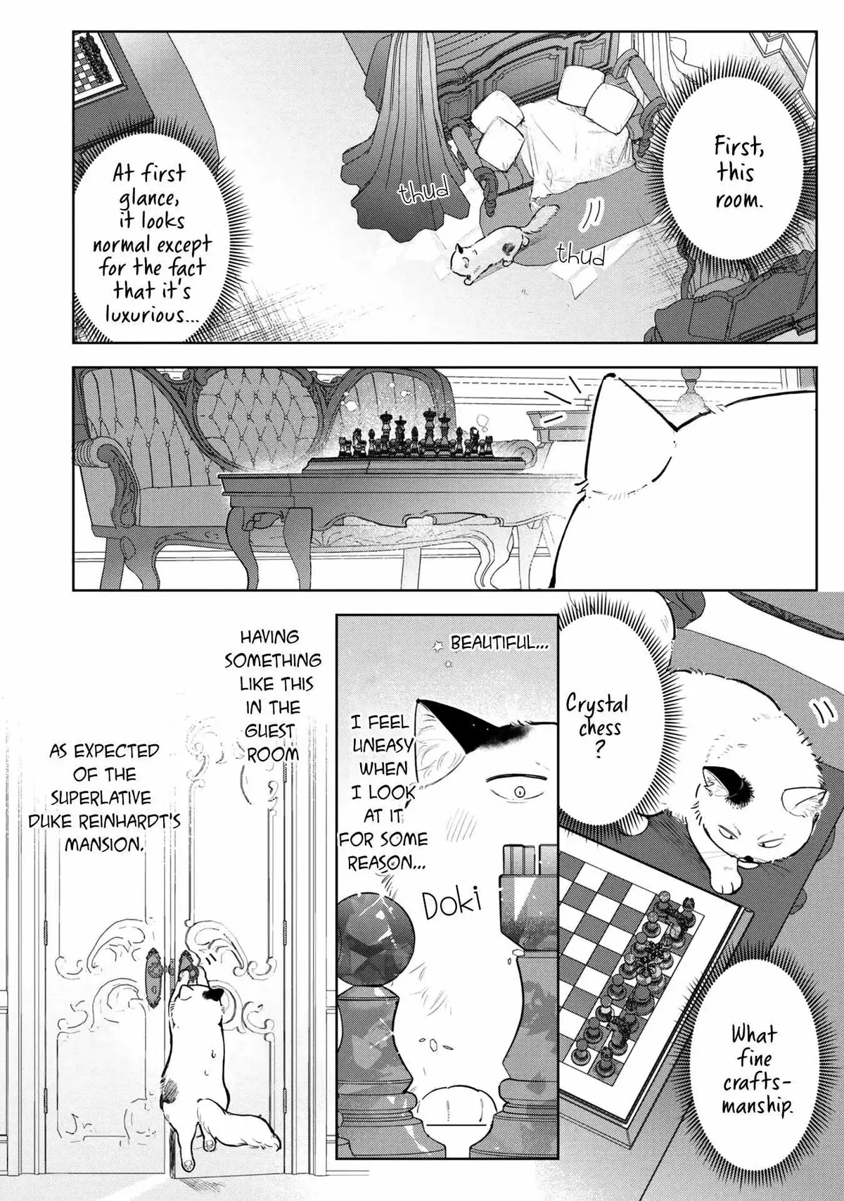 A Timid Lady was Turned into an Ugly Cat, but on the Verge of Fainting is  Picked up by the Most Fearsome Military Duke Chapter 5 page 4 - 