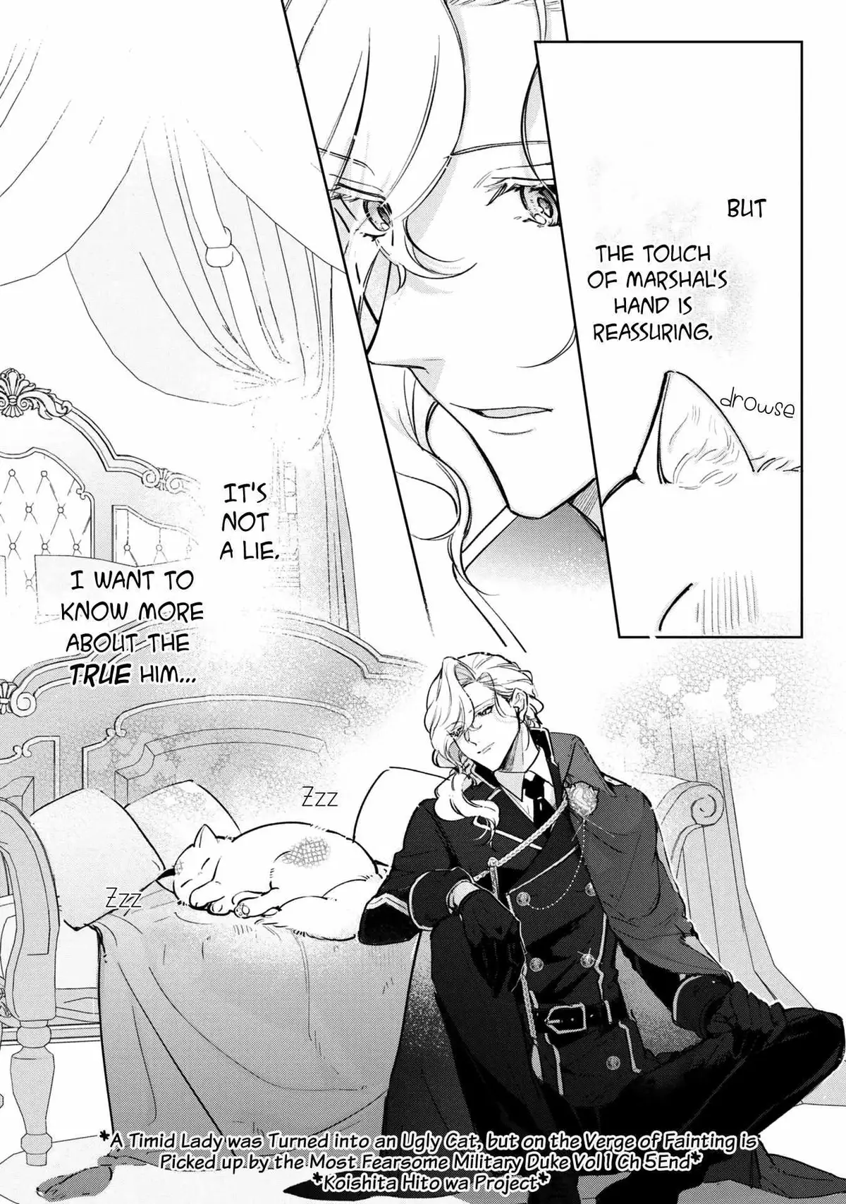 A Timid Lady was Turned into an Ugly Cat, but on the Verge of Fainting is  Picked up by the Most Fearsome Military Duke Chapter 5 page 34 - 